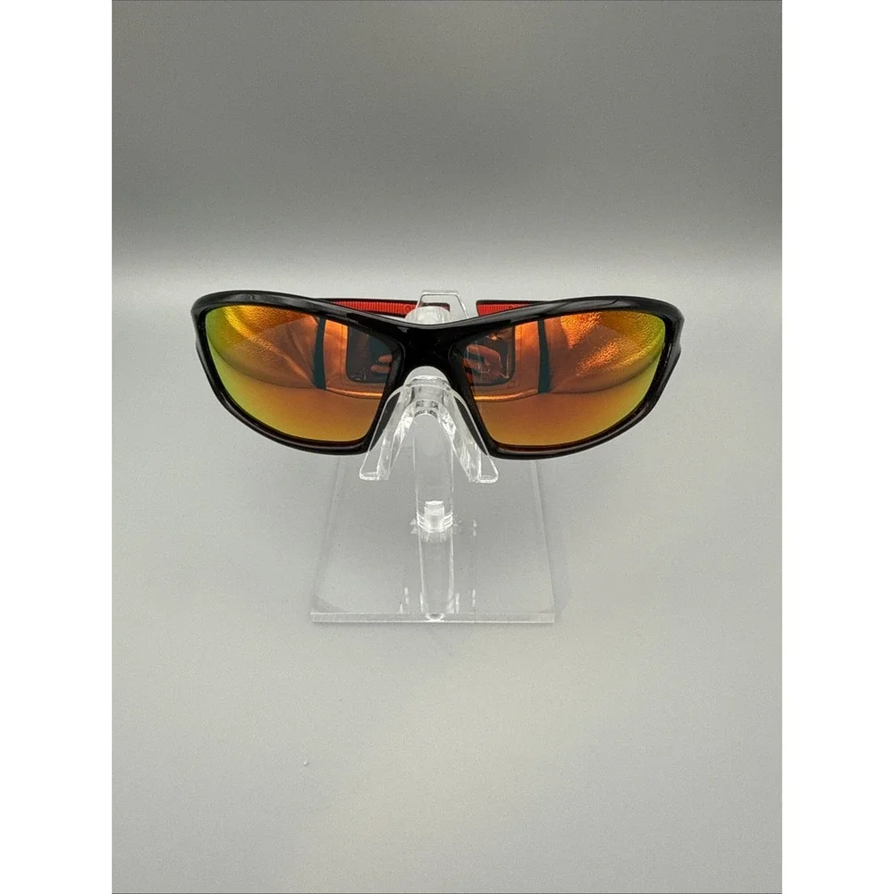 Faguma F120 AUTHENTIC BLACK/RED Polarized Wrap Sunglasses 100% UV Protection NWT